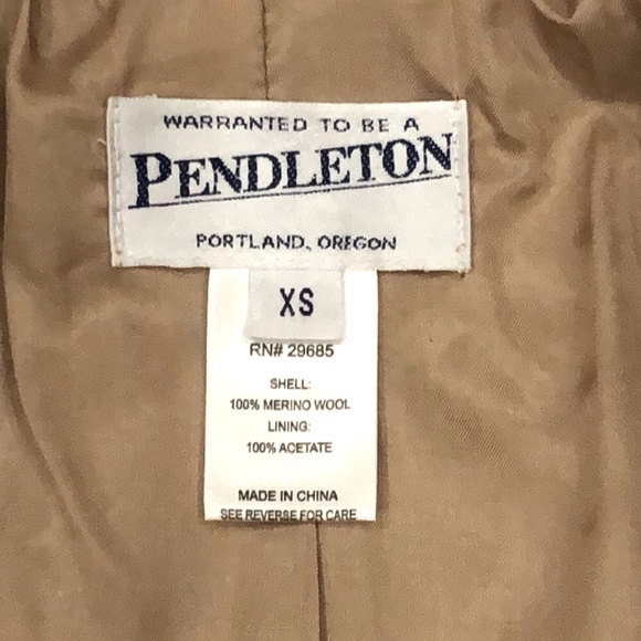 Pendleton 100% Merino Wool Double Breasted Peacoat - Picture 5 of 6